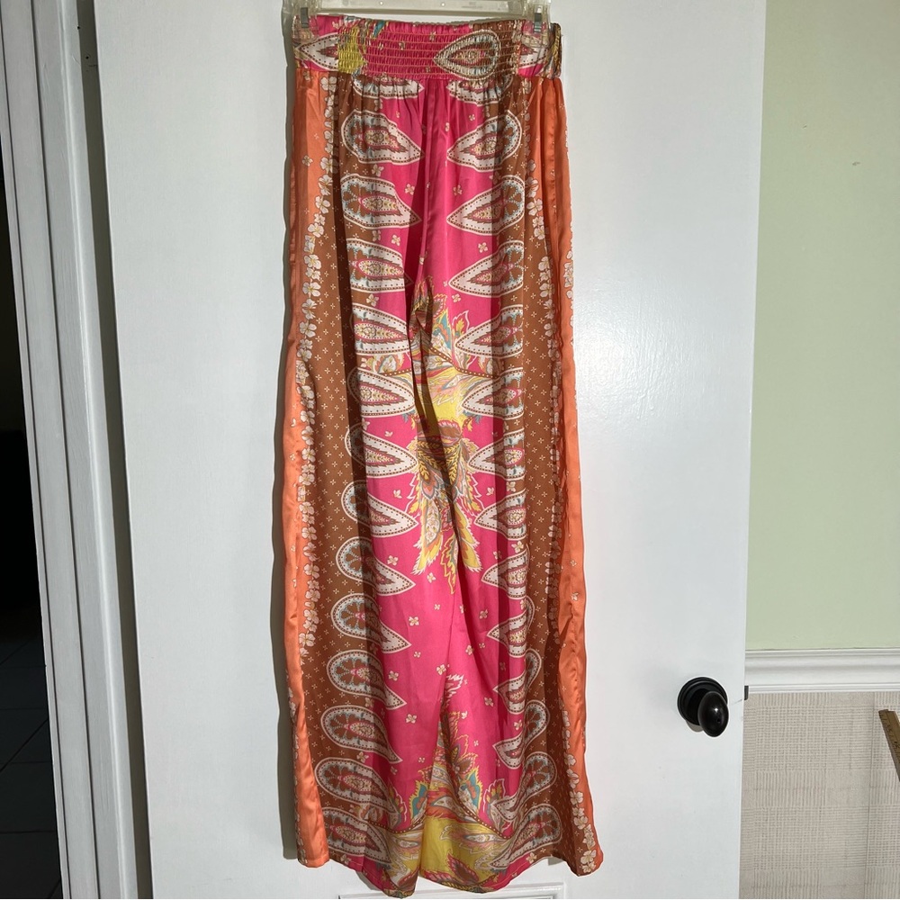 NEW Elan Bali Wide Leg Silky Pants - Picture 5 of 9
